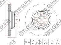 Диск тормозной TG-34116750267*Ti•GUAR