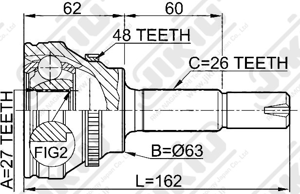 ШРУС JC21038 * JIKIU ШРУС JC21038 * JIKIU