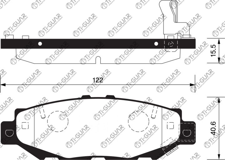 Тормозные колодки TG-369C/PF1363 (КЕРАМИКА)* Ti·GUAR